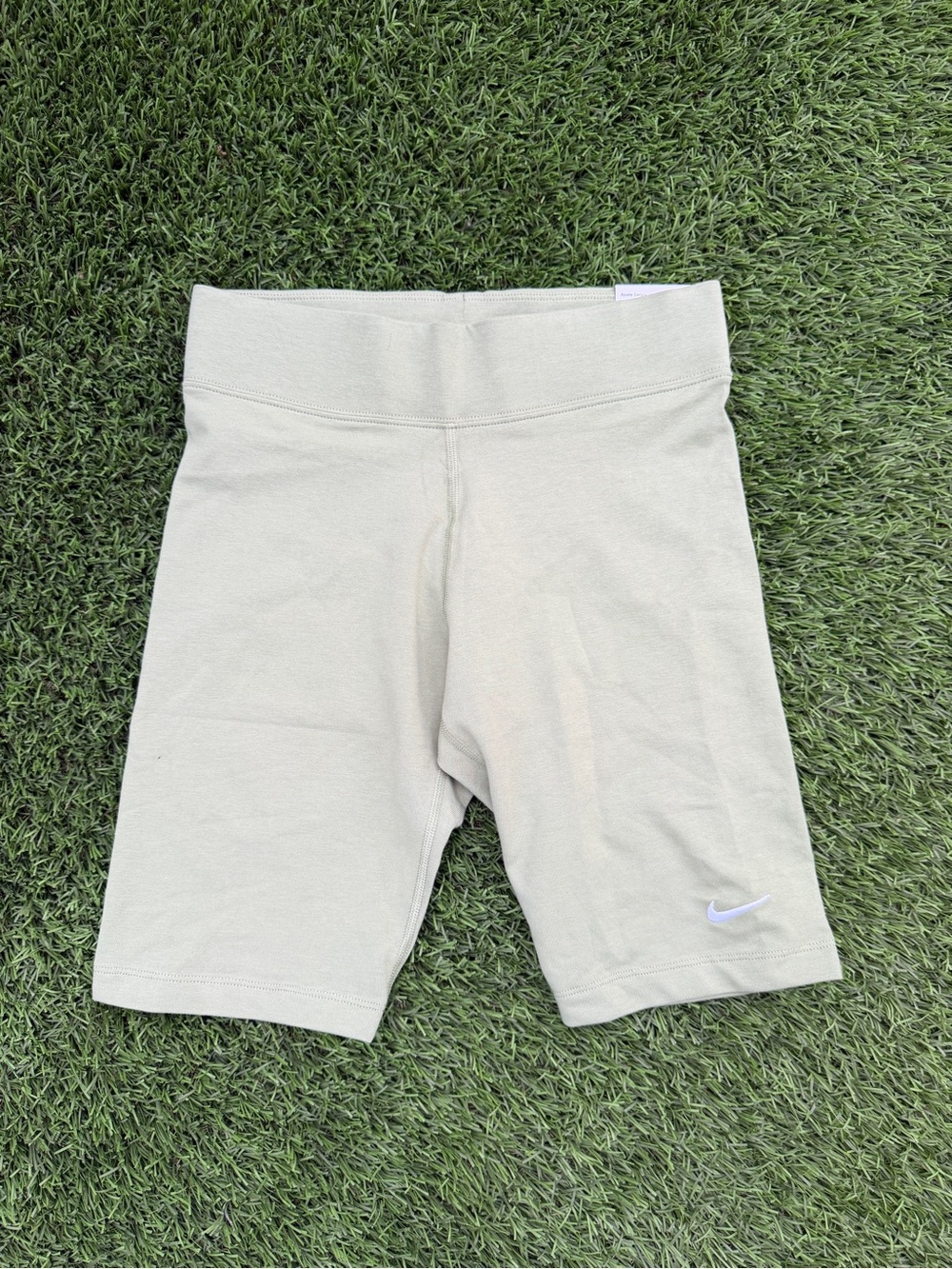 Nike womens green Bike Shorts with Swoosh